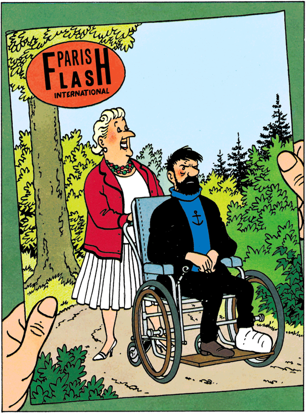 Couverture de Paris Flash - Le capitaine Haddock en fauteuil et la Castafiore
